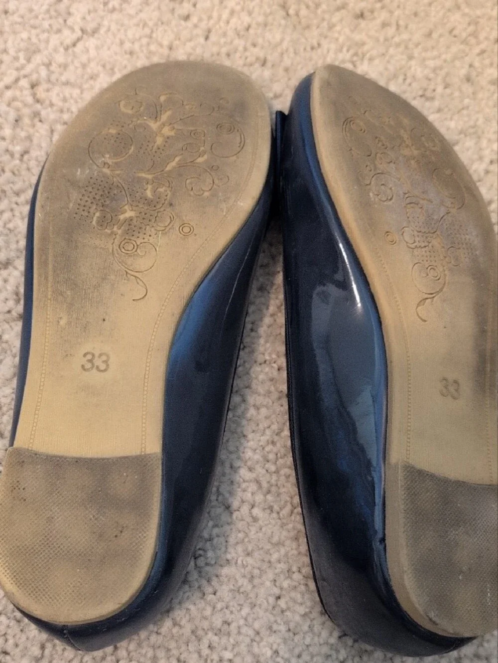 Girls' Navy Bow Dress Flats by